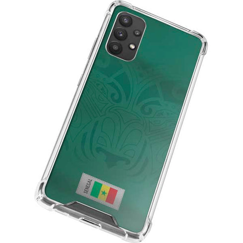 Senegal Soccer Flag Galaxy A32 5G Clear Case